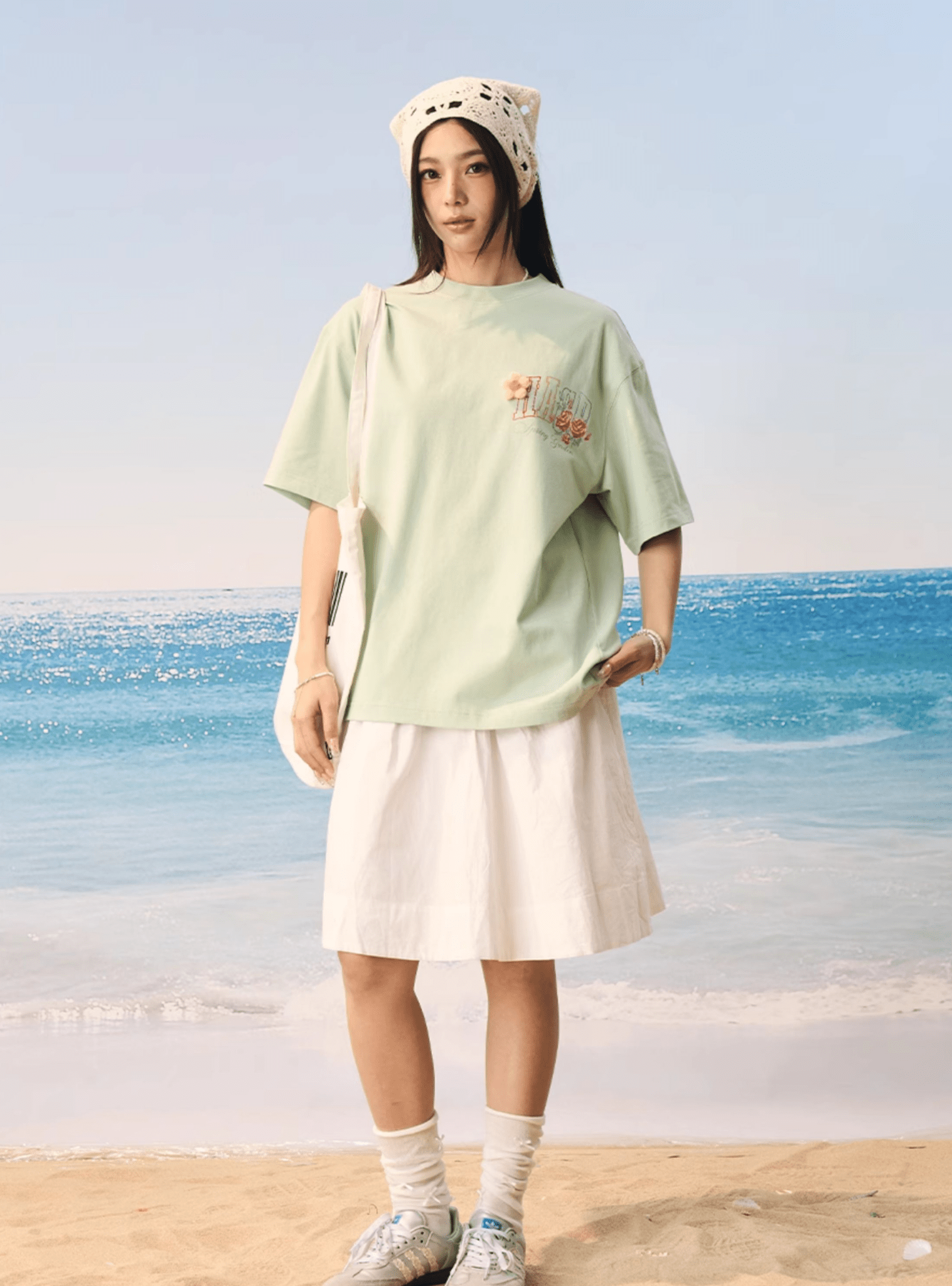 Floral Yarn Appliqué Embroidered Logo Tee - COPPING THREADS - Harsh and Cruel