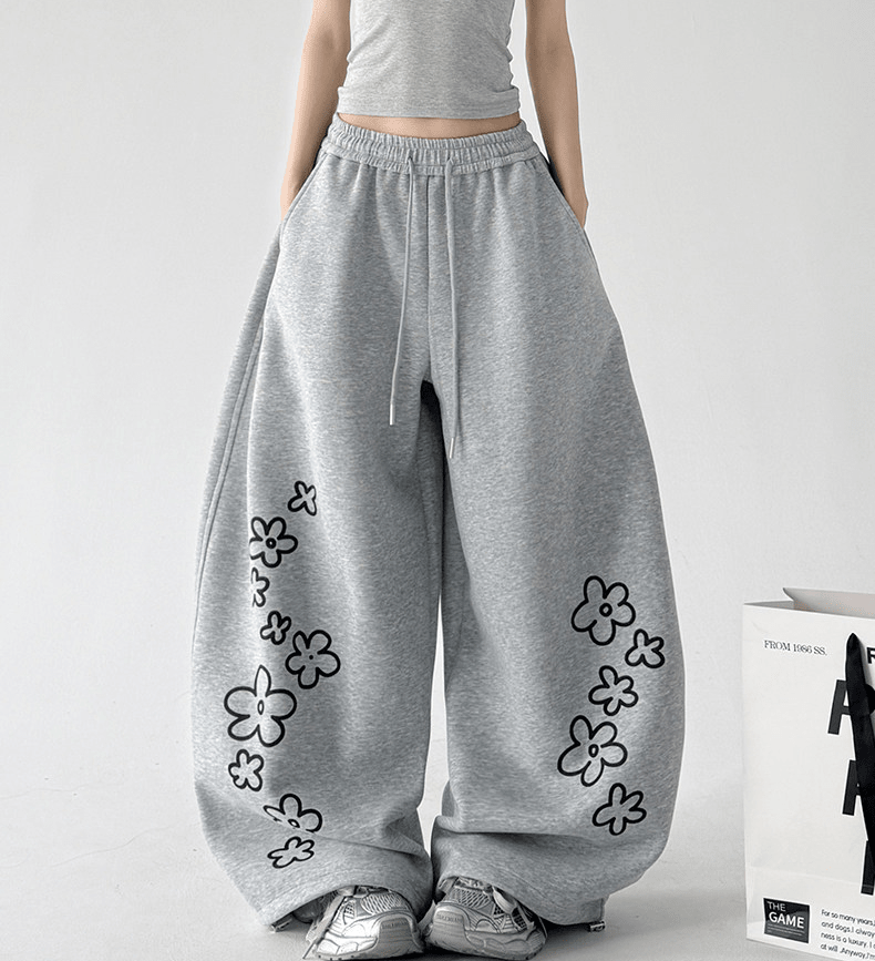 Flower Print Baggy Sweatpants - CT6686 - COPPING THREADS - CT Select
