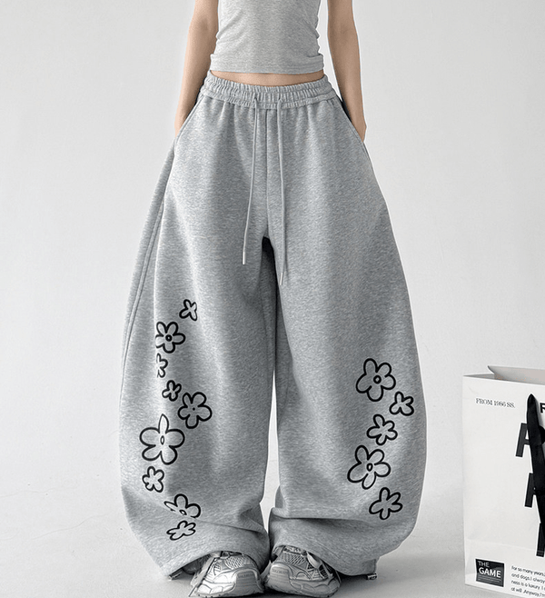 Flower Print Baggy Sweatpants - CT6686 - COPPING THREADS - CT Select