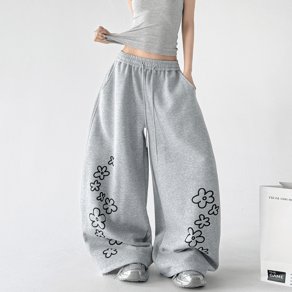 Flower Print Baggy Sweatpants - CT6686 - COPPING THREADS - CT Select