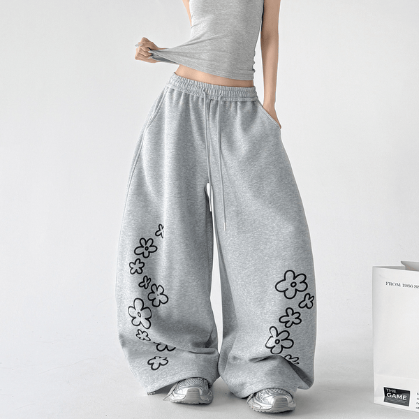 Flower Print Baggy Sweatpants - CT6686 - COPPING THREADS - CT Select