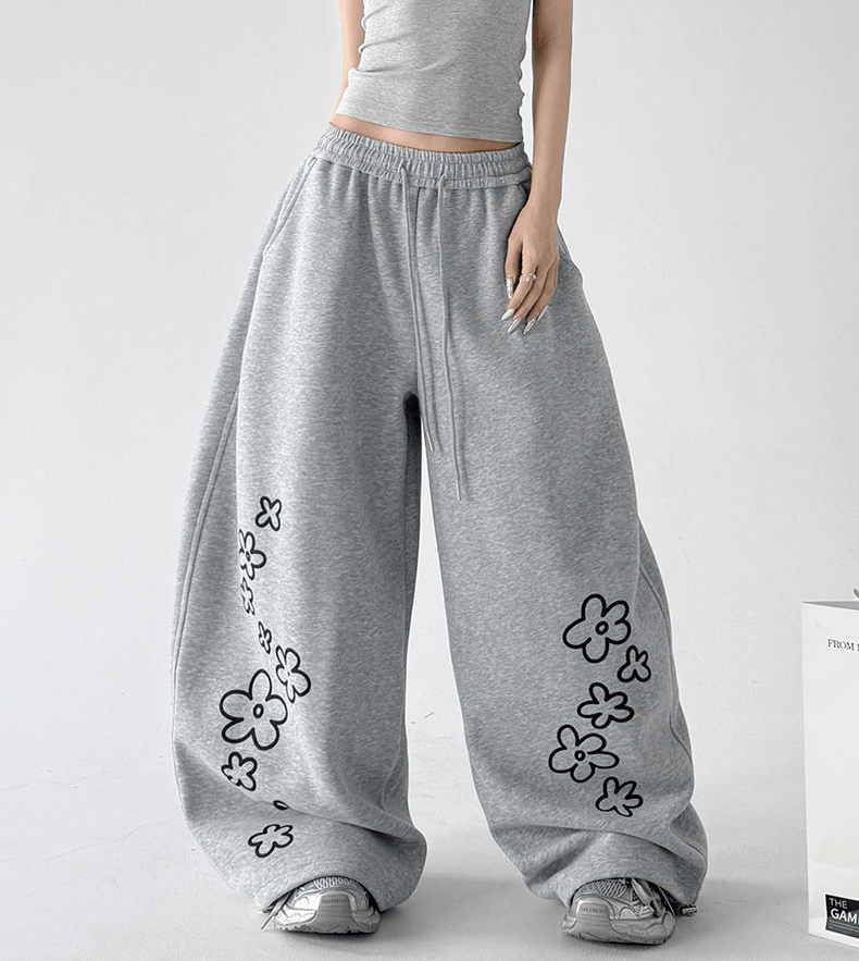 Flower Print Baggy Sweatpants - CT6686 - COPPING THREADS - CT Select