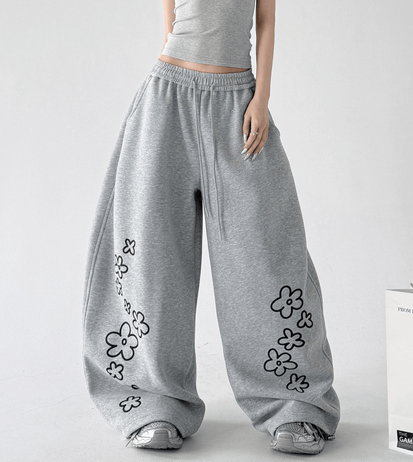 Flower Print Baggy Sweatpants - CT6686 - COPPING THREADS - CT Select