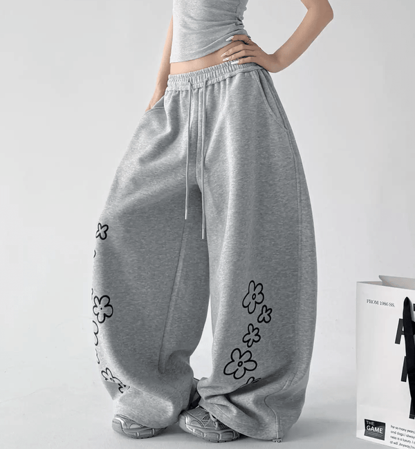 Flower Print Baggy Sweatpants - CT6686 - COPPING THREADS - CT Select