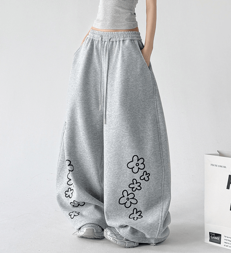 Flower Print Baggy Sweatpants - CT6686 - COPPING THREADS - CT Select