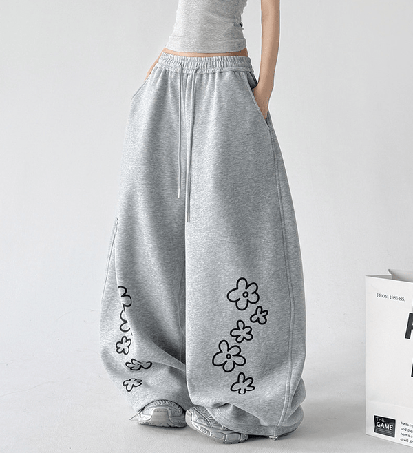 Flower Print Baggy Sweatpants - CT6686 - COPPING THREADS - CT Select