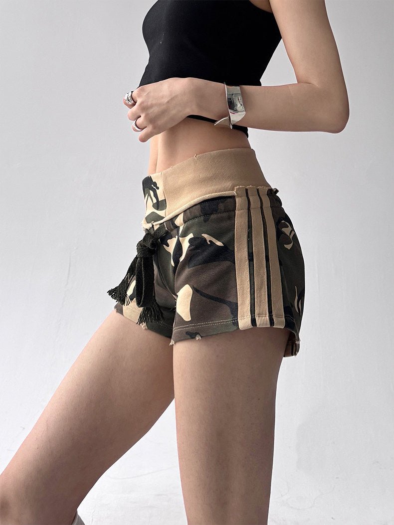 Foldover-Waist Camo Shorts - CT622917 - COPPING THREADS - CT ORIGINALS