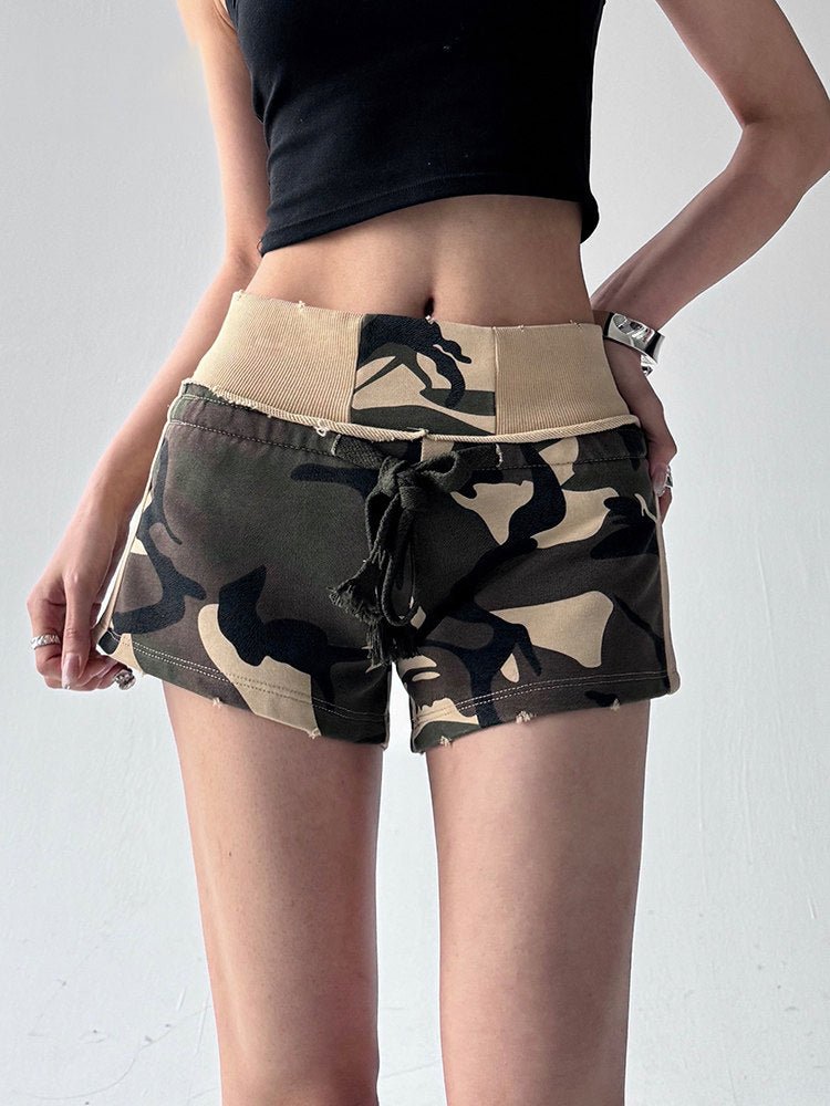 Foldover-Waist Camo Shorts - CT622917 - COPPING THREADS - CT ORIGINALS