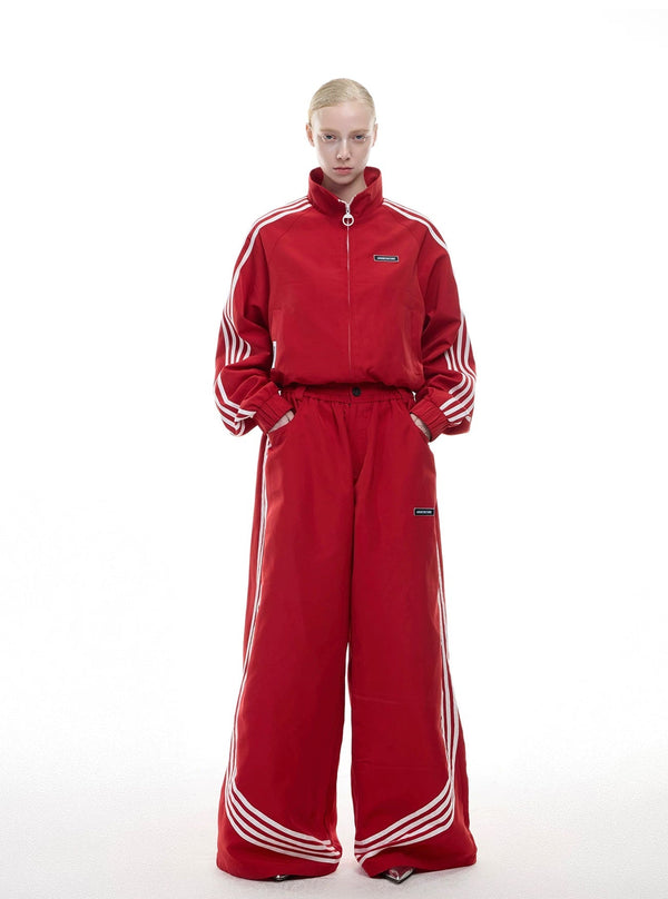 Four-Stripe Cropped Track Jacket - COPPING THREADS - Argue Culture