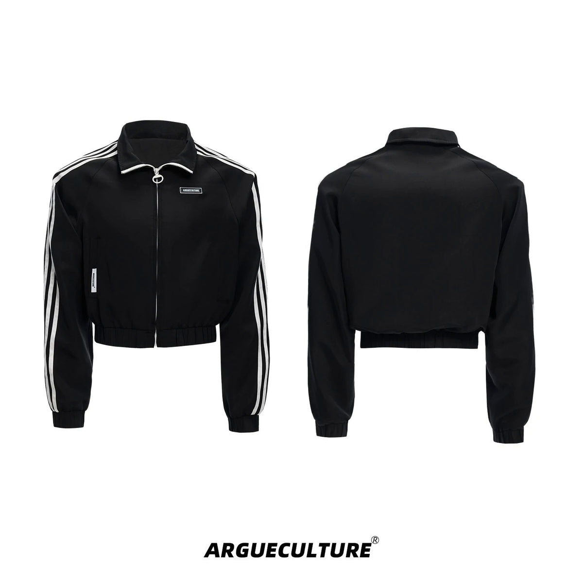 Four-Stripe Cropped Track Jacket - COPPING THREADS - Argue Culture