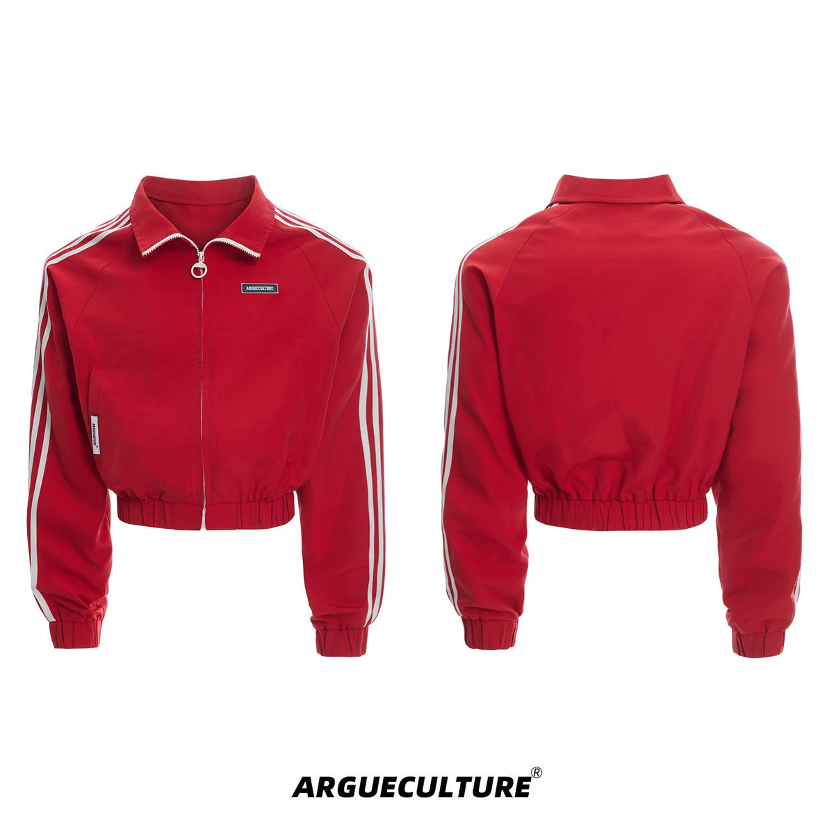 Four-Stripe Cropped Track Jacket - COPPING THREADS - Argue Culture