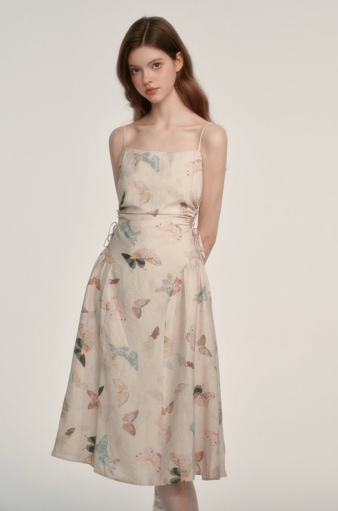 French Style Butterfly Print Cami Dress - COPPING THREADS - SUNSETPARK