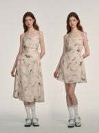 French Style Butterfly Print Cami Dress - COPPING THREADS - SUNSETPARK