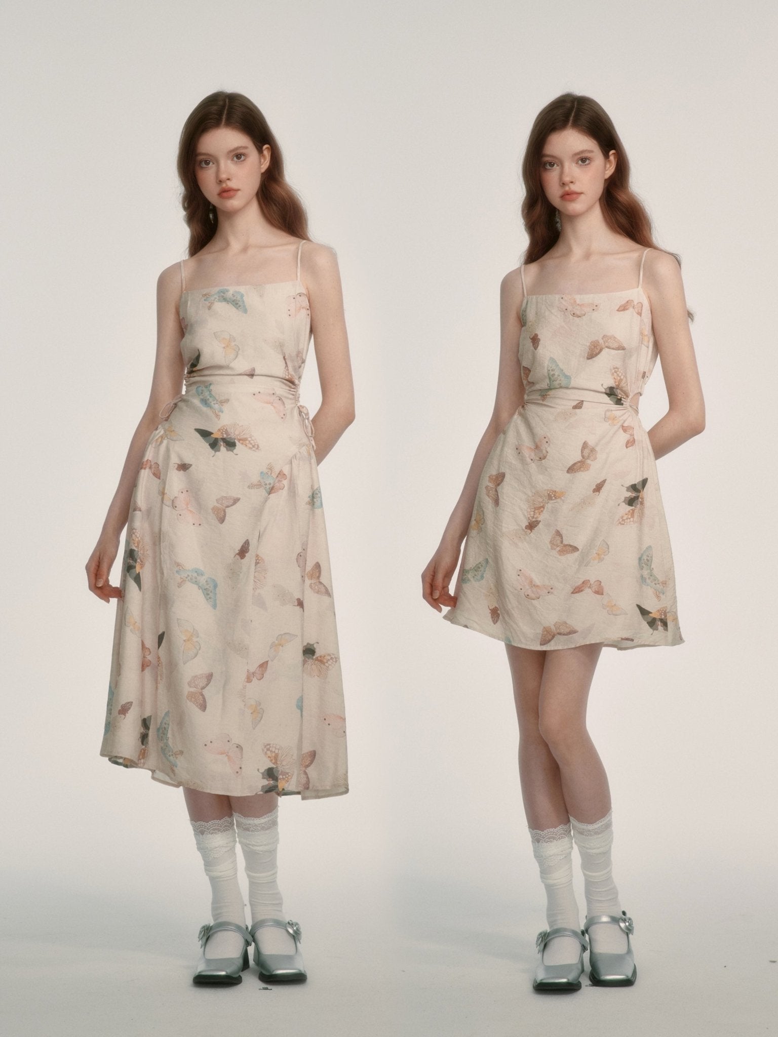 French Style Butterfly Print Cami Dress - COPPING THREADS - SUNSETPARK