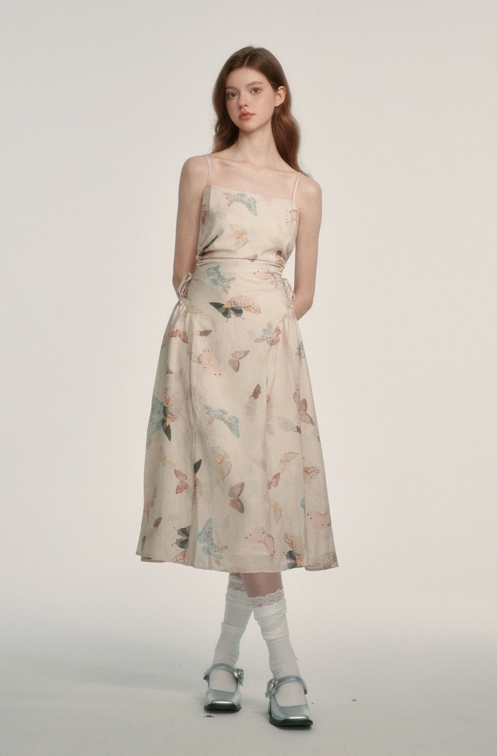 French Style Butterfly Print Cami Dress - COPPING THREADS - SUNSETPARK