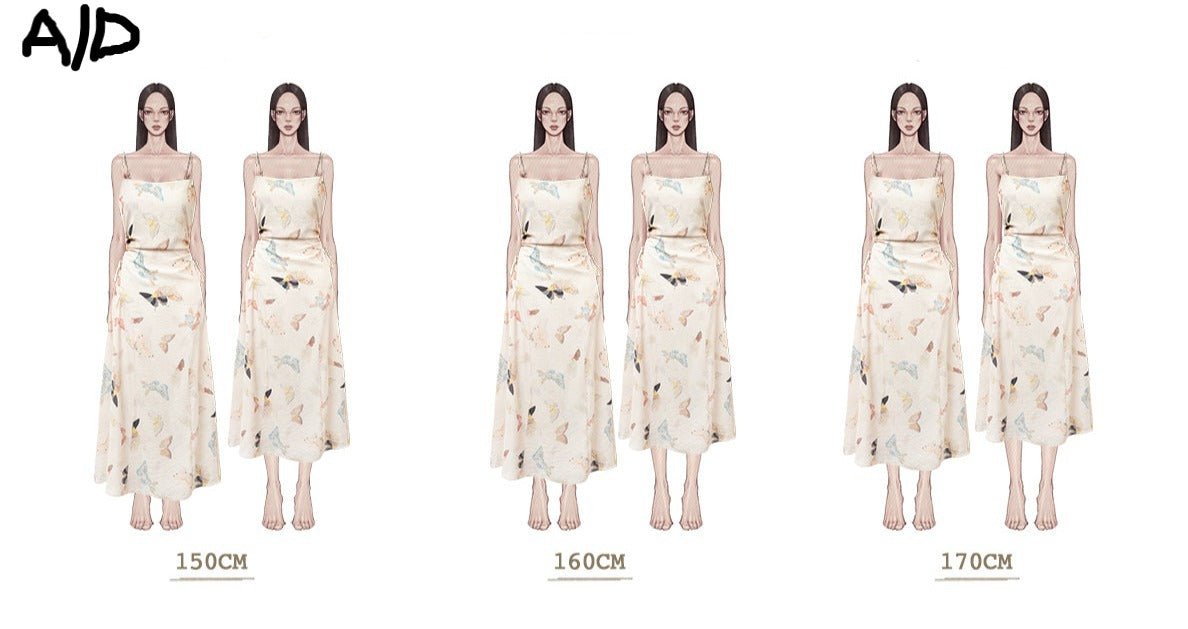 French Style Butterfly Print Cami Dress - COPPING THREADS - SUNSETPARK