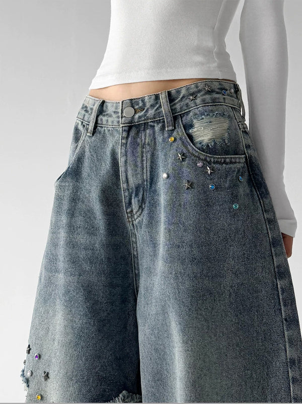 Fringed Panel Baggy Jeans - COPPING THREADS - CT ORIGINALS