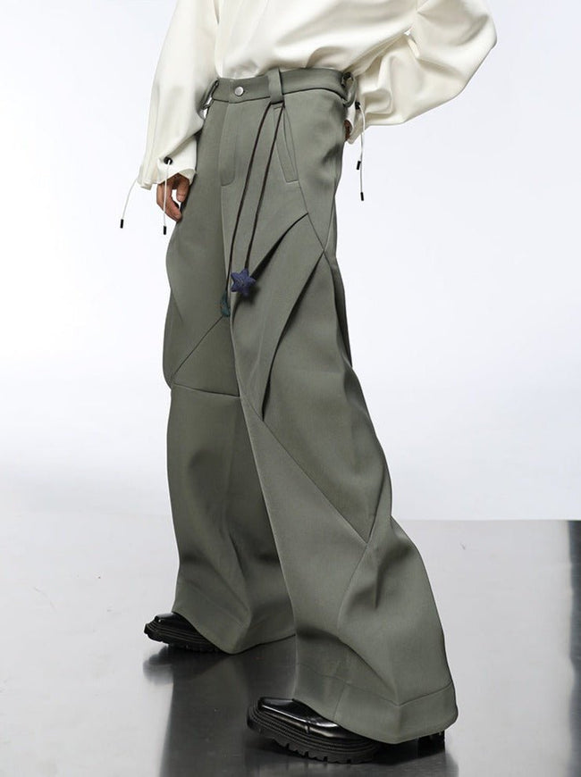 Futuristic Deconstructed Wide - Leg Casual Pants - COPPING THREADS - CT Select Hover Image