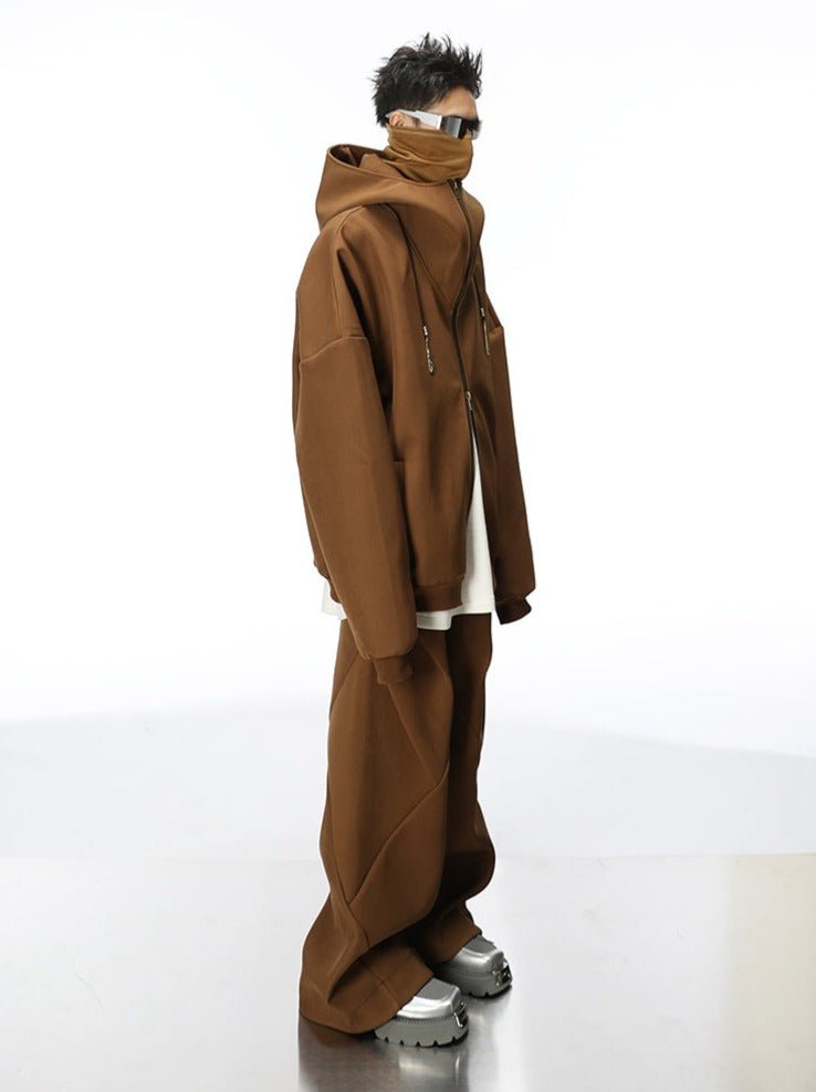 Futuristic Deconstructed Wide - Leg Casual Pants - COPPING THREADS - CT Select