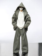 Futuristic Deconstructed Wide - Leg Casual Pants - COPPING THREADS - CT Select