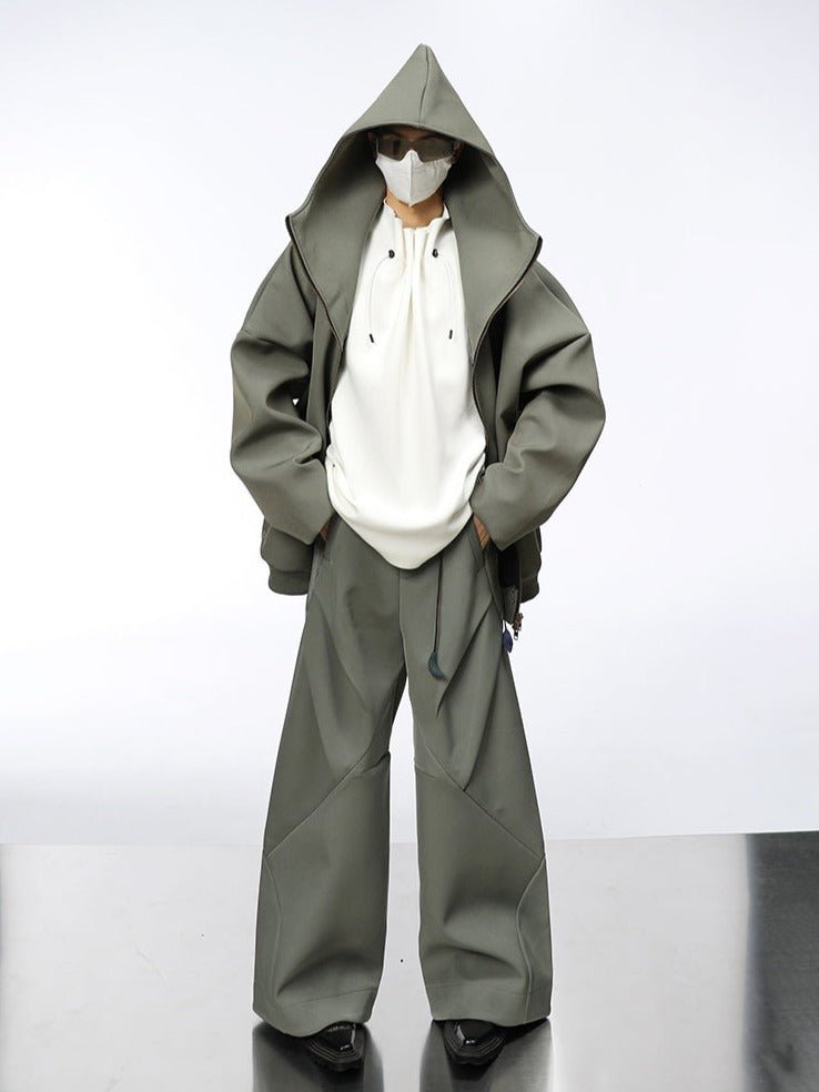 Futuristic Deconstructed Wide - Leg Casual Pants - COPPING THREADS - CT Select