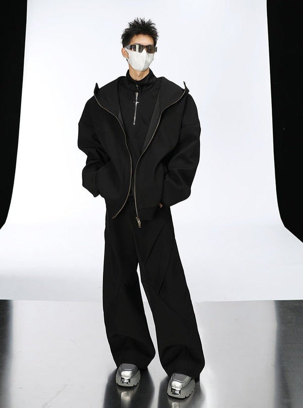 Futuristic Deconstructed Wide - Leg Casual Pants - COPPING THREADS - CT Select