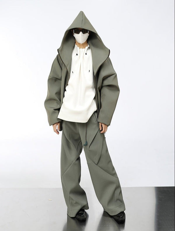 Futuristic Double Zip Hooded Jacket - COPPING THREADS - CT Select