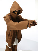 Futuristic Double Zip Hooded Jacket - COPPING THREADS - CT Select
