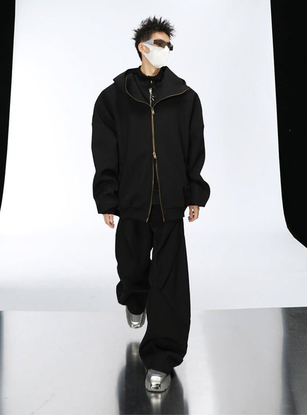 Futuristic Double Zip Hooded Jacket - COPPING THREADS - CT Select