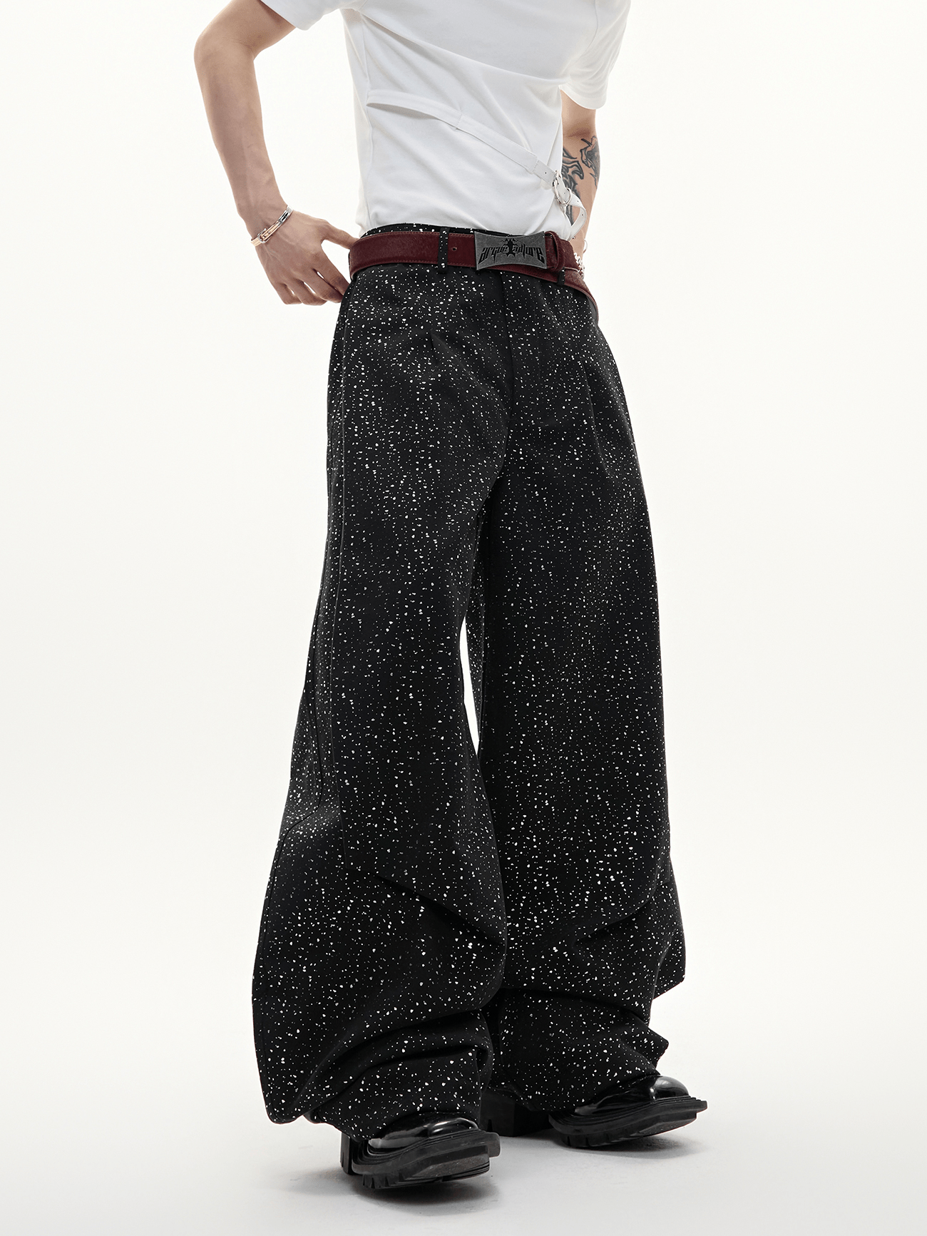 Galaxy Speckle Wide - Leg Trousers - COPPING THREADS - ArguE CulturE