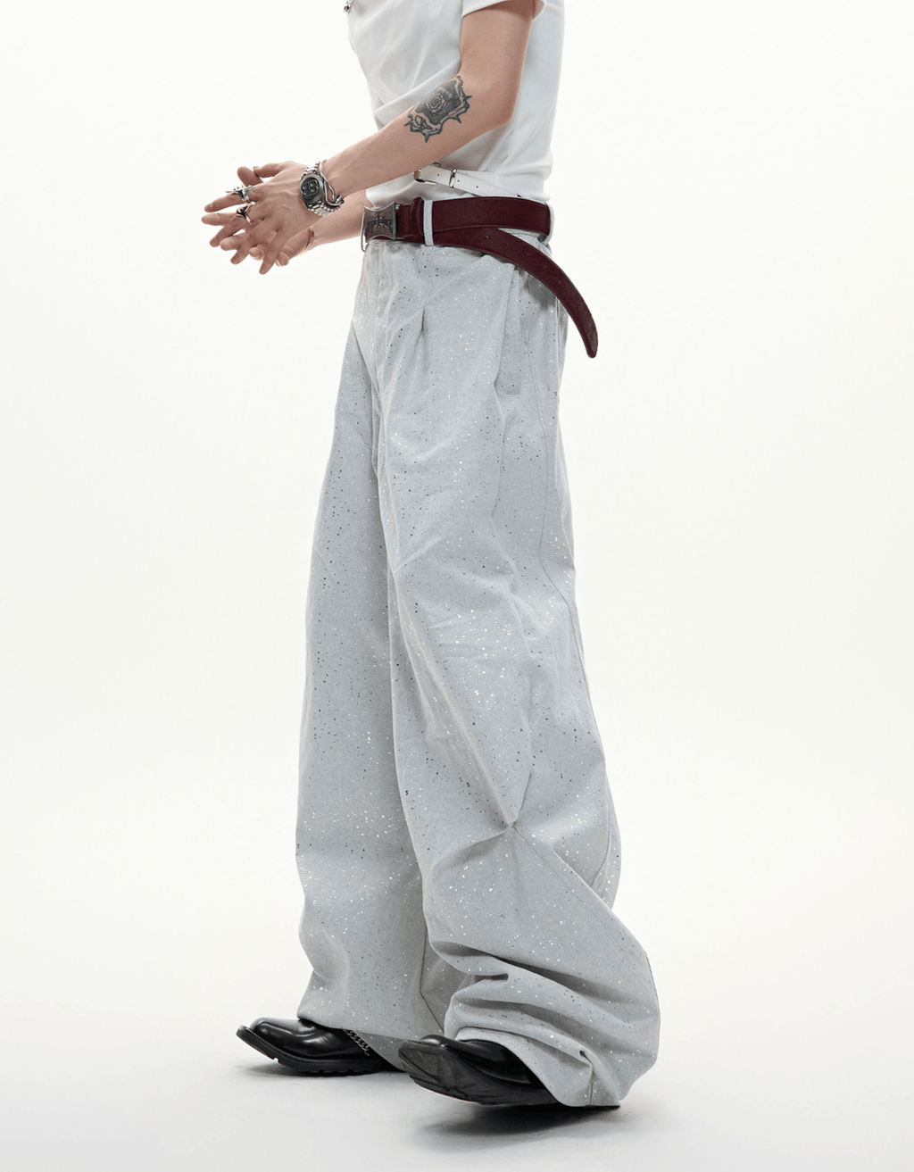 Galaxy Speckle Wide - Leg Trousers - COPPING THREADS - ArguE CulturE