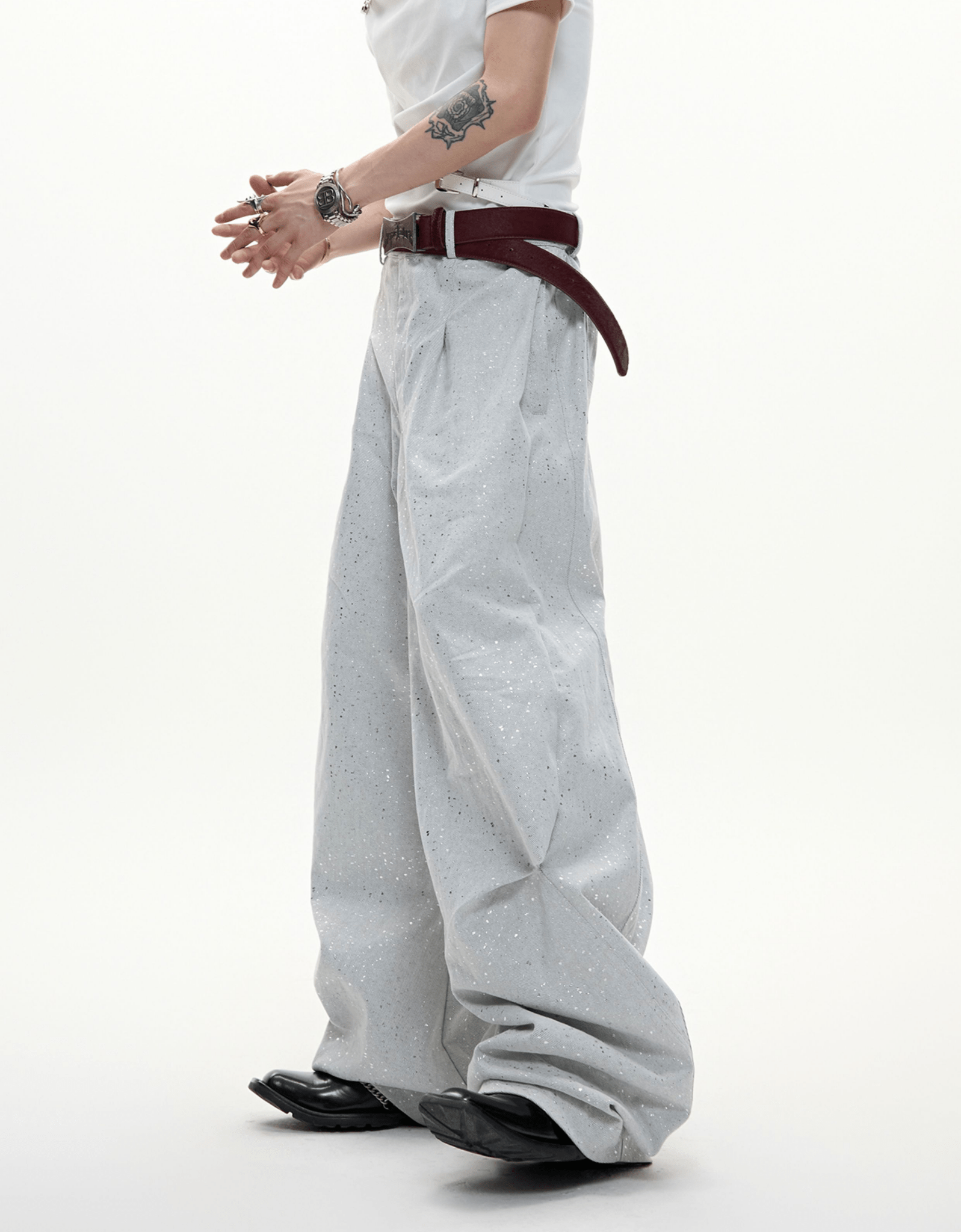 Galaxy Speckle Wide - Leg Trousers - COPPING THREADS - ArguE CulturE