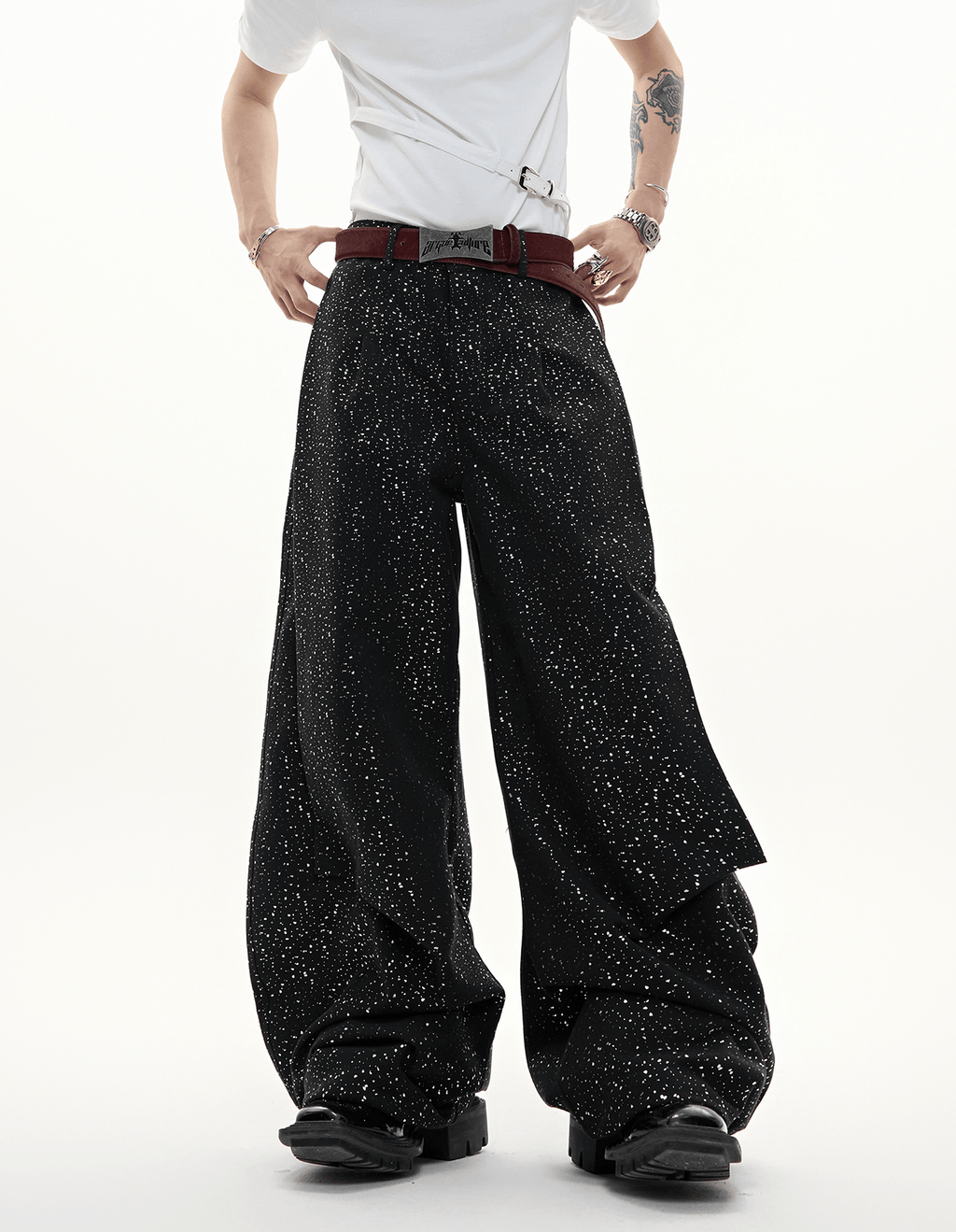 Galaxy Speckle Wide - Leg Trousers - COPPING THREADS - ArguE CulturE