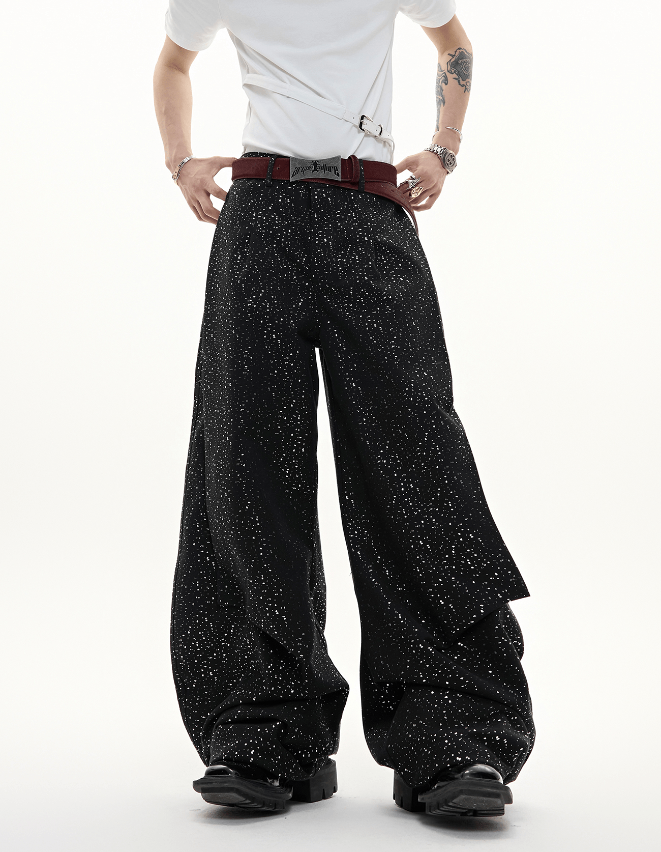 Galaxy Speckle Wide - Leg Trousers - COPPING THREADS - ArguE CulturE