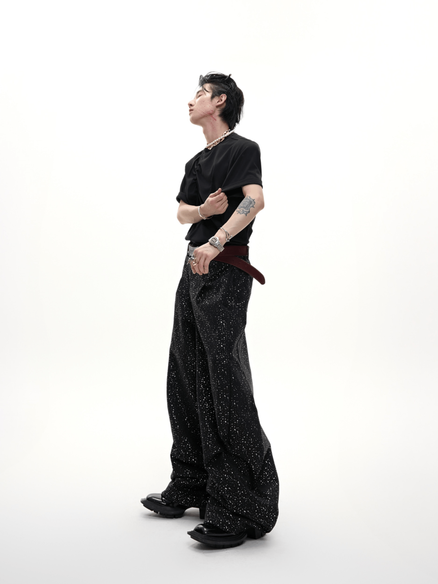 Galaxy Speckle Wide - Leg Trousers - COPPING THREADS - ArguE CulturE