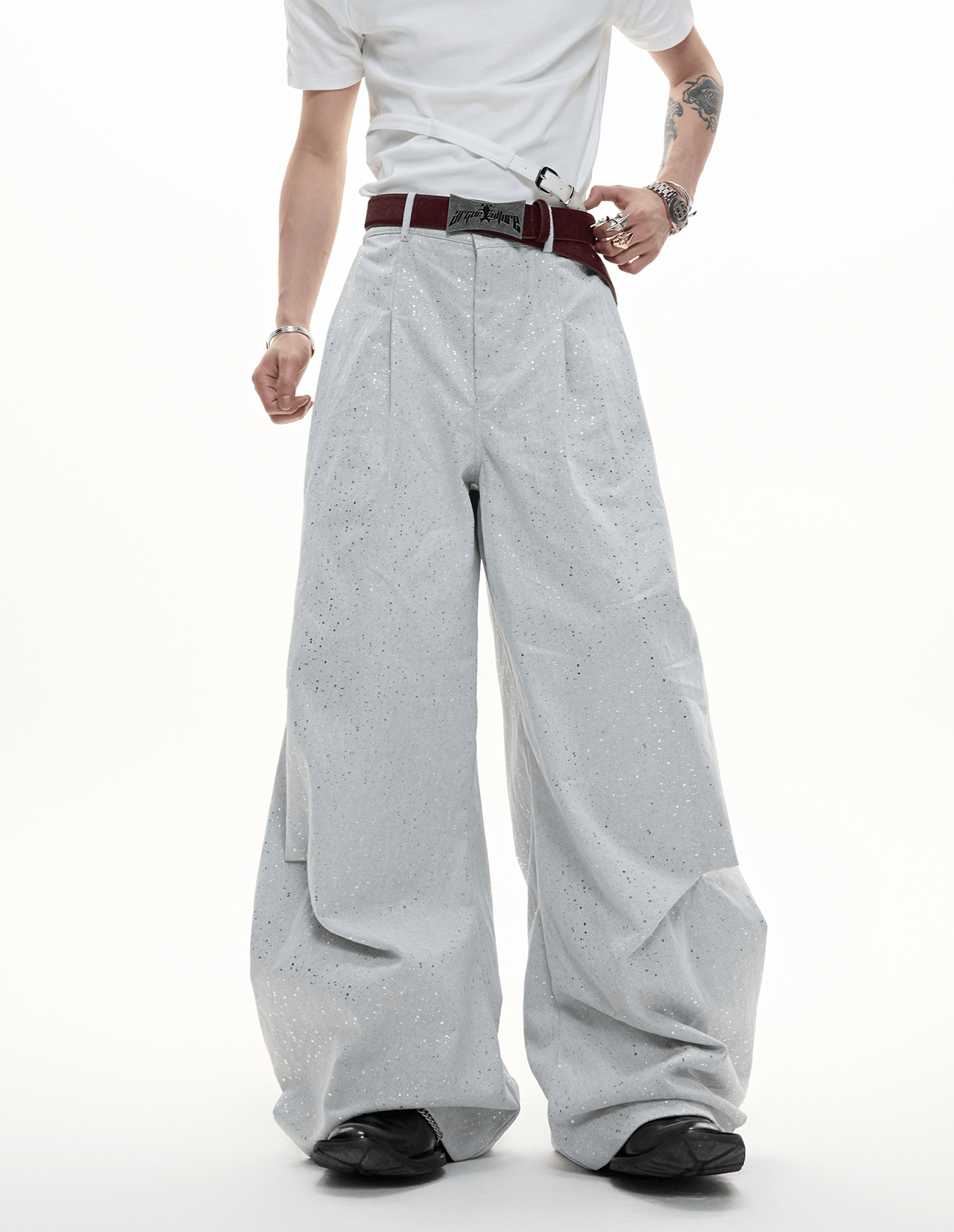 Galaxy Speckle Wide - Leg Trousers - COPPING THREADS - ArguE CulturE