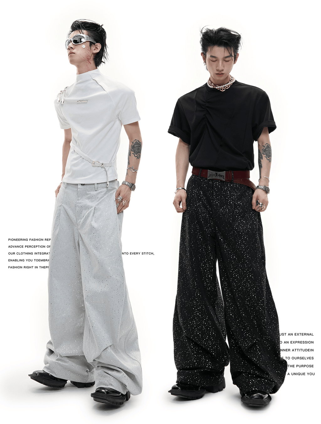 Galaxy Speckle Wide - Leg Trousers - COPPING THREADS - ArguE CulturE