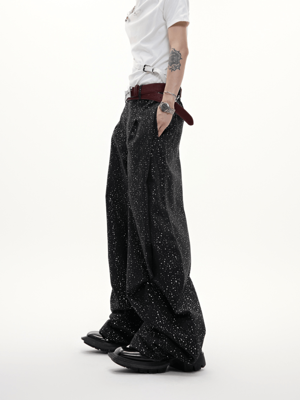 Galaxy Speckle Wide - Leg Trousers - COPPING THREADS - ArguE CulturE