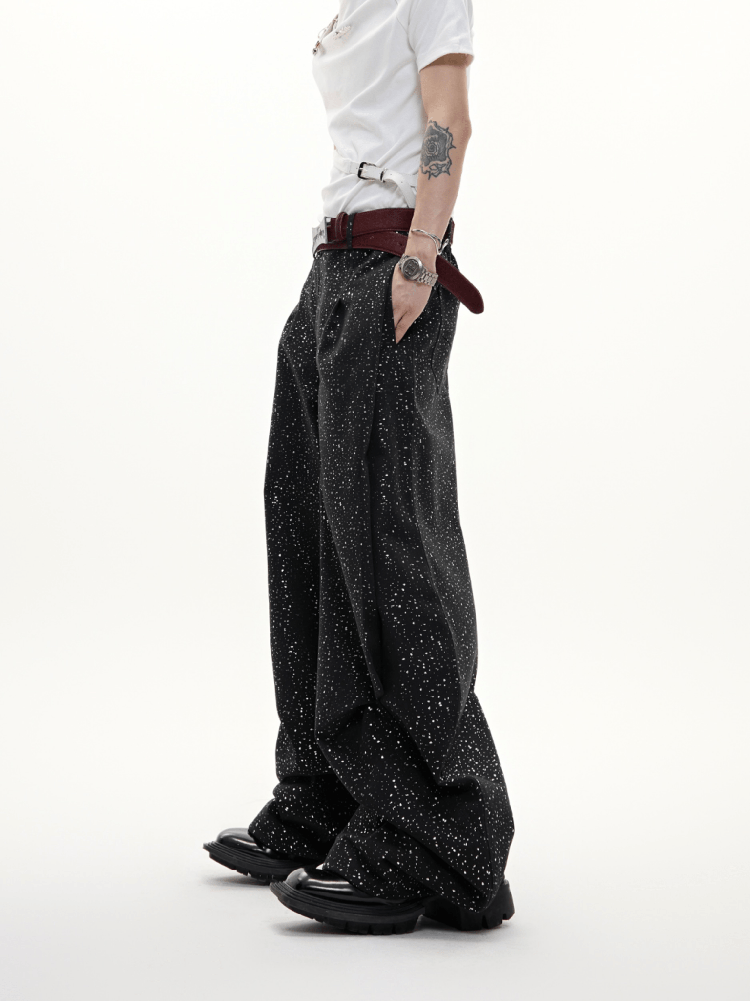 Galaxy Speckle Wide - Leg Trousers - COPPING THREADS - ArguE CulturE