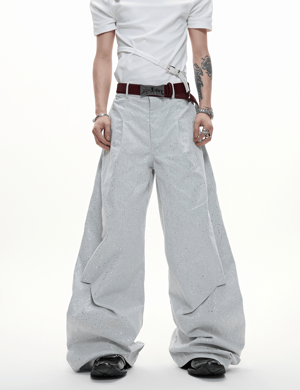 Galaxy Speckle Wide - Leg Trousers - COPPING THREADS - ArguE CulturE