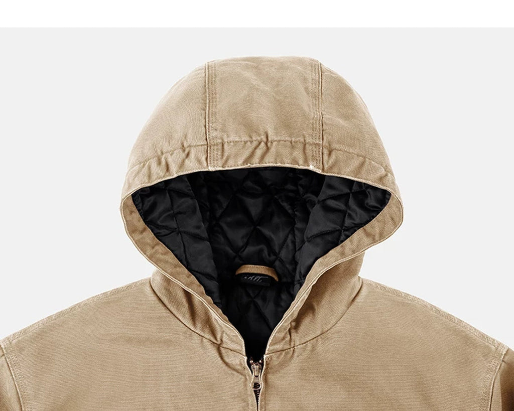 Garment-Dyed Hooded Work Jacket - COPPING THREADS - IDLT