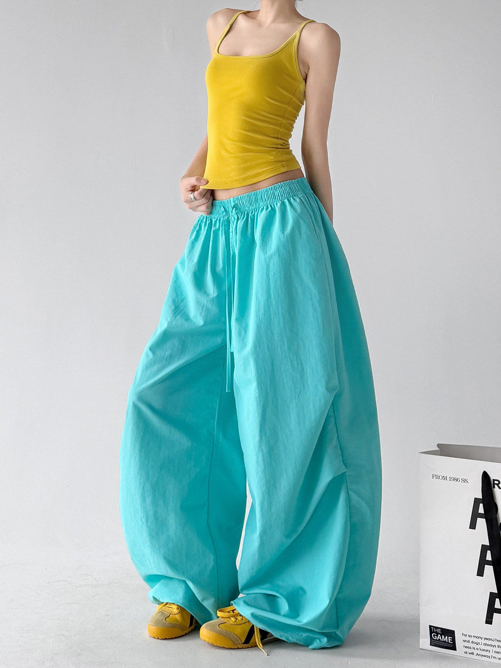 Gathered-Volume Wide-Leg Pants - CT66192 - COPPING THREADS - CT ORIGINALS