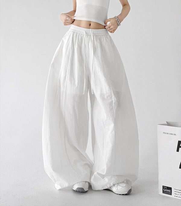 Gathered-Waist Rounded Wide-Leg Pants - CT66133 - COPPING THREADS - CT ORIGINALS
