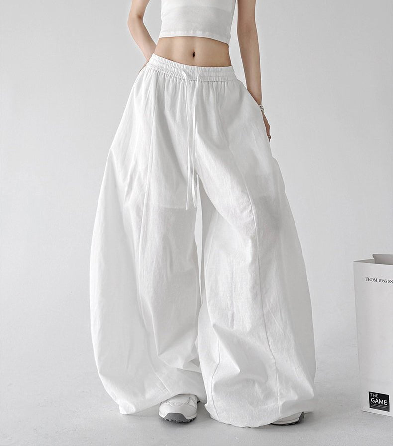 Gathered-Waist Rounded Wide-Leg Pants - CT66133 - COPPING THREADS - CT ORIGINALS