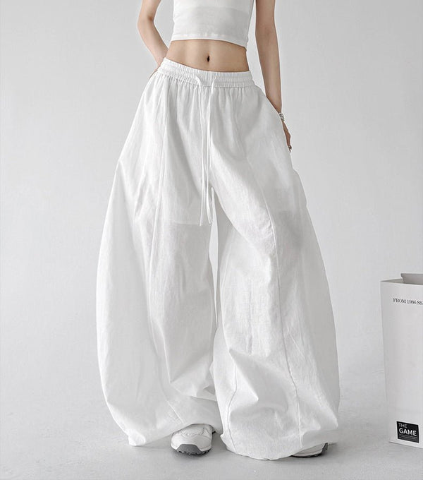 Gathered-Waist Rounded Wide-Leg Pants - CT66133 - COPPING THREADS - CT ORIGINALS