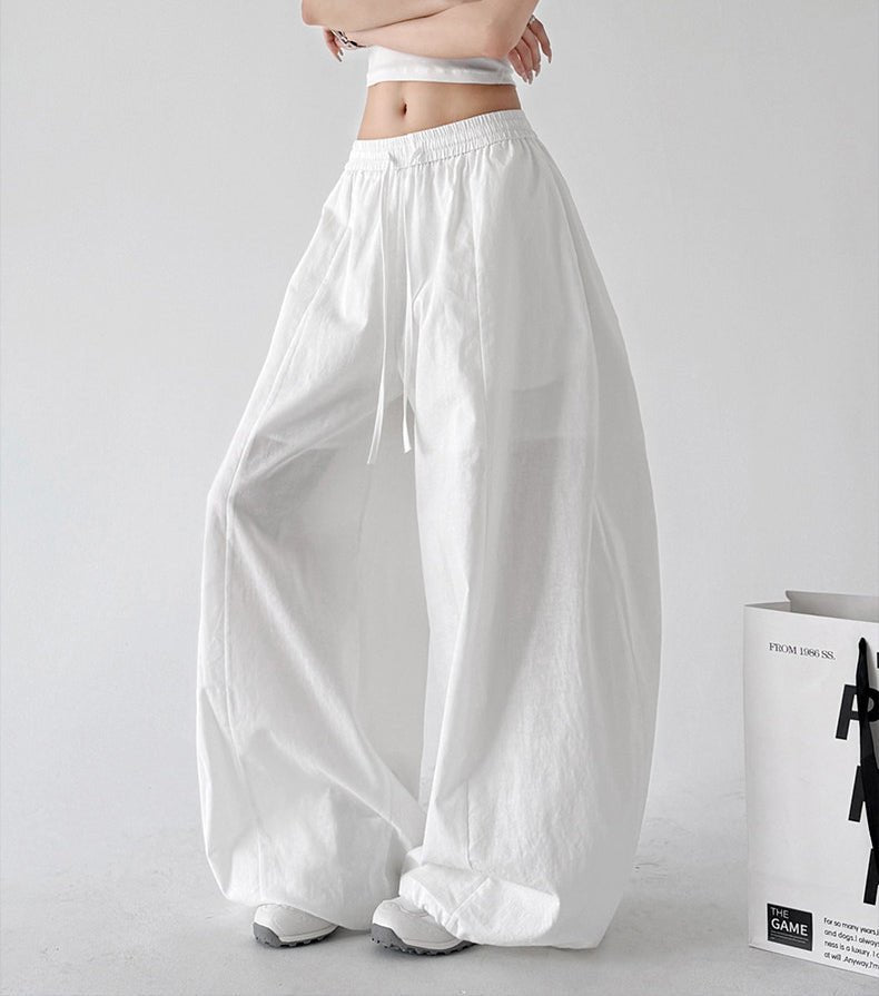Gathered-Waist Rounded Wide-Leg Pants - CT66133 - COPPING THREADS - CT ORIGINALS