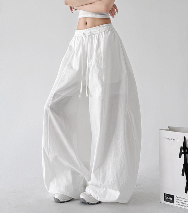Gathered-Waist Rounded Wide-Leg Pants - CT66133 - COPPING THREADS - CT ORIGINALS