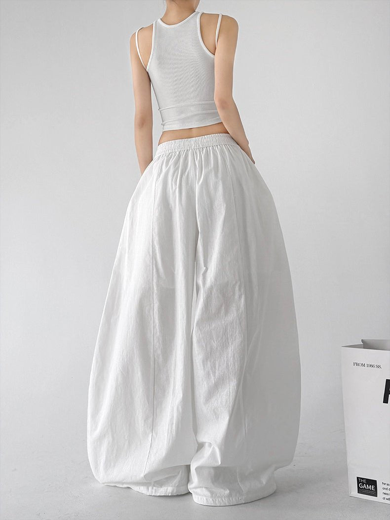 Gathered-Waist Rounded Wide-Leg Pants - CT66133 - COPPING THREADS - CT ORIGINALS