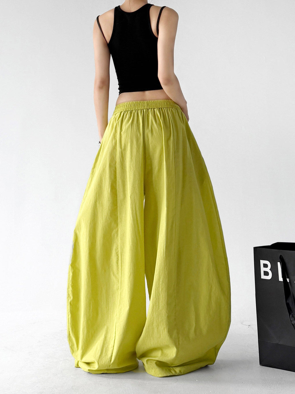 Gathered-Waist Rounded Wide-Leg Pants - CT66133 - COPPING THREADS - CT ORIGINALS