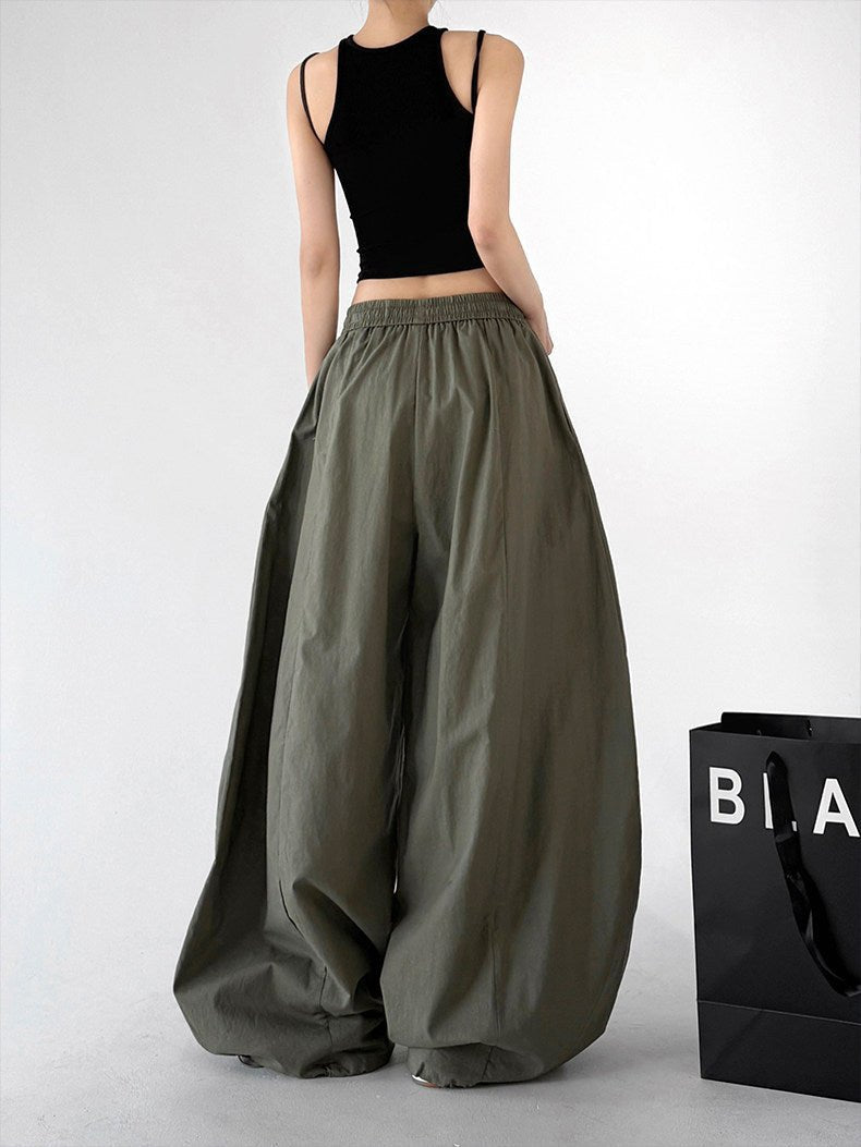 Gathered-Waist Rounded Wide-Leg Pants - CT66133 - COPPING THREADS - CT ORIGINALS